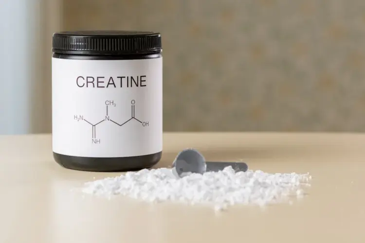 Closeup of Creatine powder