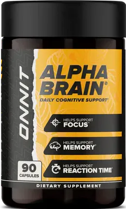 Closeup of Joe Rogan's Alpha Brain product